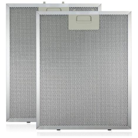 Filtre à graisse métallique pour hotte aspirante (Argent, 320 x 260 mm, 2 pièces) (1/5)