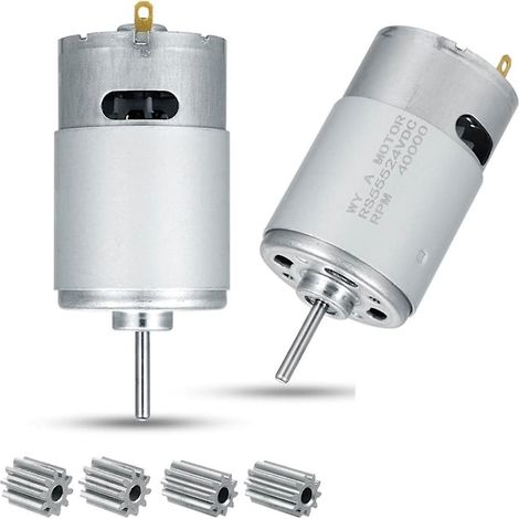 Moteur électrique 24 V 40 000 tr/min (2 pièces), moteur haute vitesse RS555 pour voitures électriques pour enfants, accessoires de boîte de vitesses pour voitures électriques pour enfants (1/5)