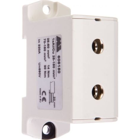 Conector de carril de vía única 25-150 mm2 gris EURO OTL 150 1xAl/Cu 606150
