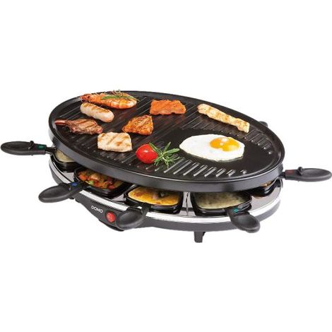 DOMO DO9038G Appareil a raclette 8 personnes - Noir (1/5)