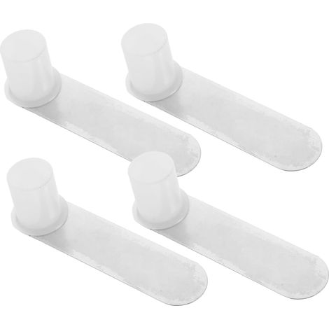 Lot de 4 supports moustiquaire en acier inoxydable, avec base (1/5)