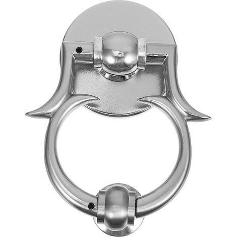 Poignée de porte de style européen, compatible avec les portes d'entrée, en alliage de zinc, de forme ronde et au design simple, pour portes extérieures, vendue par lot de 1. (1/5)
