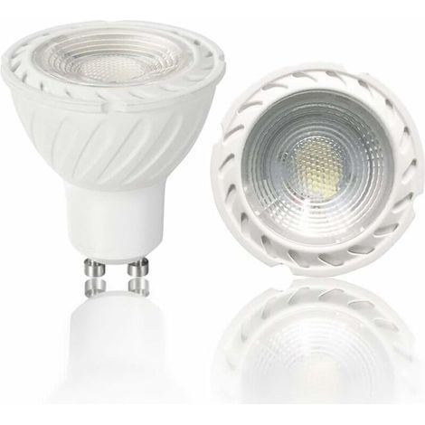 GU10 LED COB-Lampe, Kaltweiß 6000K, 5W, 38° Abstrahlwinkel, entspricht 45W Halogen, 450lm, nicht dimmbar, traditionelle Projektorlampe für Decken und Schienen (8er-Pack) [Energieklasse (1/5)