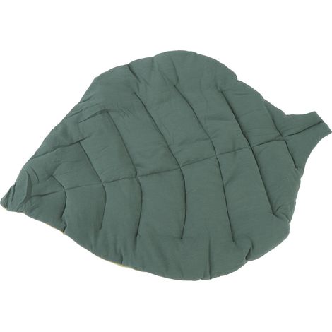 Leaf Shape Cat Floor Mat Cotton Thickened Comfortable Warm Pet Bed Mat Pad for All Seasons,green