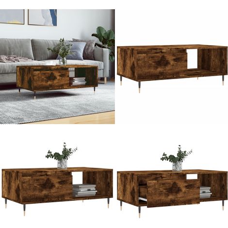 Couchtisch Räuchereiche 90x50x36,5 cm Holzwerkstoff - Couchtisch - Wohnzimmerstil - Holzmöbel - Rauchereiche Möbel - TV Stand - Home & Living (1/5)