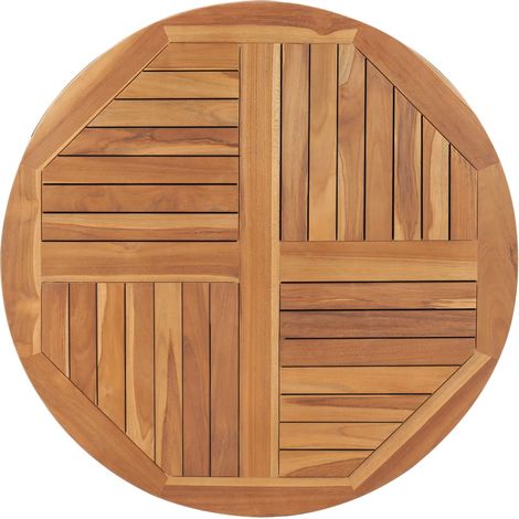 Superficie de mesa redonda madera maciza de teca 2,5 cm 90 cm vidaXL (1/5)