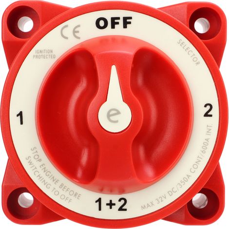 Interrupteur de déconnexion de batterie à 4 positions, interrupteur d'isolement pour coupure de courant, pour bateau, yacht ou camping-car. (1/5)