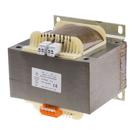 Transformateur d'isolement, Vin 230V ac (+/- 15V) - 400V ac (+/- 15V), Vout 115V c.a., 2500VA ( Prix pour 1 ) (1/2)