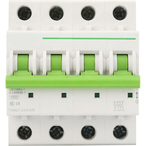Disjoncteur, interrupteur d'air de protection contre les fuites de disjoncteur miniature 4P C type 6KA (25A) (1/5)