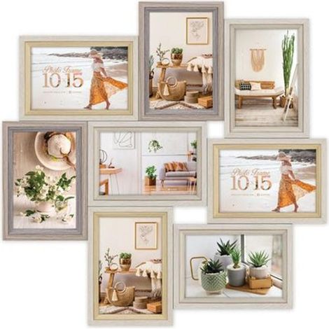ZEP Zara 8Q cornice foto beige e crema 48x48 cm
