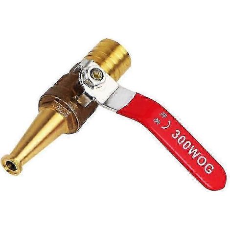 Solid Brass Hose Nozzle Heavy Duty High Pressure Hose Nozzle for Garden Hose (1/4)
