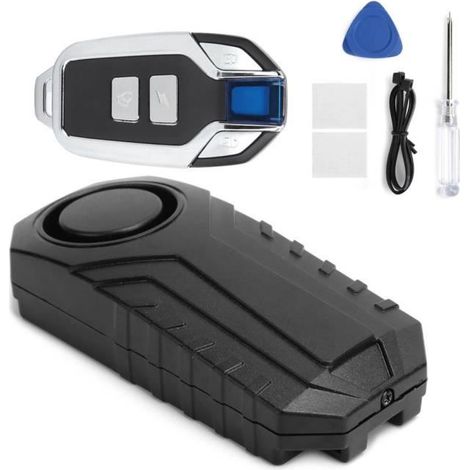 Alarme antivol - Qiilu - Alarme de vélo électrique - 113 dB - Sensibilité réglable - IP55 étanche (1/4)