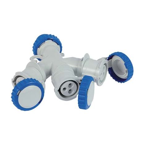 ADATTATORE MULTIPLO SPINA BLU  PRESA BLU FME  2P+T 16A IP44