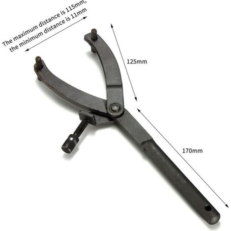 Clé à Molette Professionnelle + Extracteur Magnéto Kit Réparation Poulie Courroie Moto (Support Verrouillage Inclus) Outil Mécanique Durable (1/4)