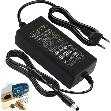 Chargeur 12V 5A pour Rubans LED, Universelle Adaptateur secteur (1/5)