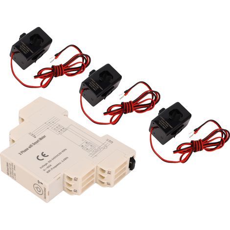 Smart WiFi Energy Meter 0-100A Three-Phase with Remote Control App and 3 x 100A Sensors (1/5)