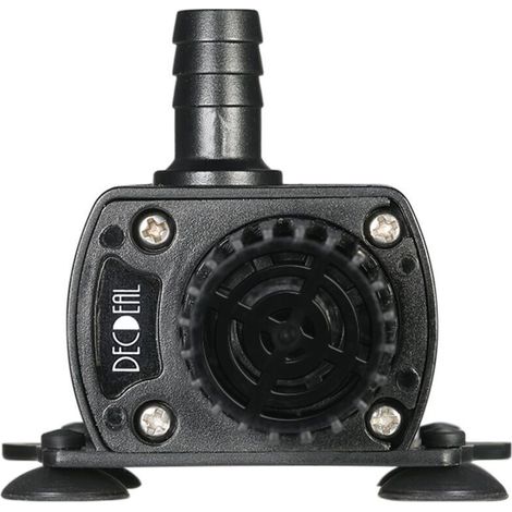 Decdeal Mini pompe à eau sans balais ultra silencieuse DC12V 10 W 400 L/H 400 cm 5,5 x 2,1 mm fontaine submersible femelle avec fonction de réglage du débit (1/5)