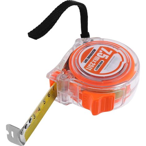 SEWACC Mètre Ruban Transparent 7,5 M X 25 Mm, Ruban Rétractable en Acier Inoxydable, Outil de Mesure de Précision Double Échelle Métrique et Impériale, Bricolage et Bâtiment (1/5)