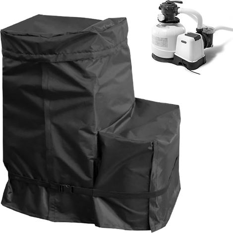 Couverture De Pompe Piscine, Système Filtre 14-16" Bâche Complète Résistante Aux UV à Sable 420D Oxford Imperméable pour Jardin Extérieure - (1/5)