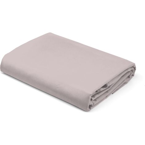 Lenzuolo con angoli in raso 160x200 rosa cipria (1/5)