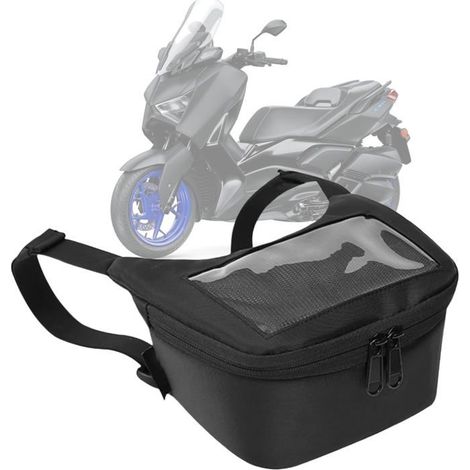 Sacoche de guidon étanche pour moto avec écran tactile Compatible avec Vespa Sprint Primavera GTS LX LXV 50 125 250 300 (1/5)