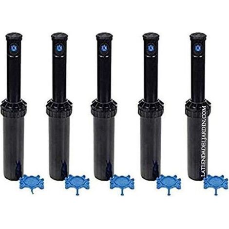 Pack of 5 Rain Bird 3504-PC Sprinklers. Spray pattern with a range of 4.6 to 10.7 meters. 1/2" female thread. Professional garden irrigation. (1/4)