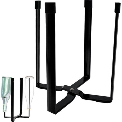 Égouttoir pliable pour biberons, avec porte-sacs pour bouteilles et verres, noir. (1/5)