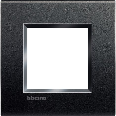 Marco Cuadrado 2 Módulos BTicino Living Light LNA4802BI Antracita