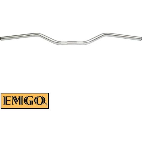 Manillar cromado Emgo 2024/12 de 22,2 mm x 813 mm para motocicletas de carretera.