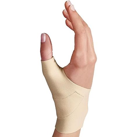 Orthèse Pouce Souple d'Activité Arthrose du Pouce, Soulage les Douleurs Articulaires à la Base du Pouce Liberté de Mouvements Innovation Française (S, Droite)