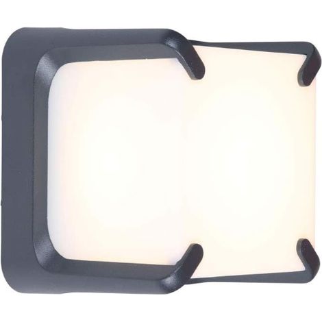 LUTEC - Lampada da parete a LED Armor, in alluminio pressofuso, 11 W, colore: Nero