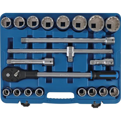 Coffret bgs douilles cv 12 pans 19 a 50 mm 3/4 cliquet et accessoires (1/3)
