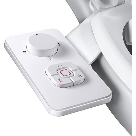 Pulvérisateur Bidet non électrique avec double buses rétractables autonettoyantes - Nettoyage avant et arrière - Blanc (1/5)