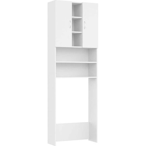 Maison Exclusive - Armario de lavadora blanco 64x25,5x190 cm (1/5)
