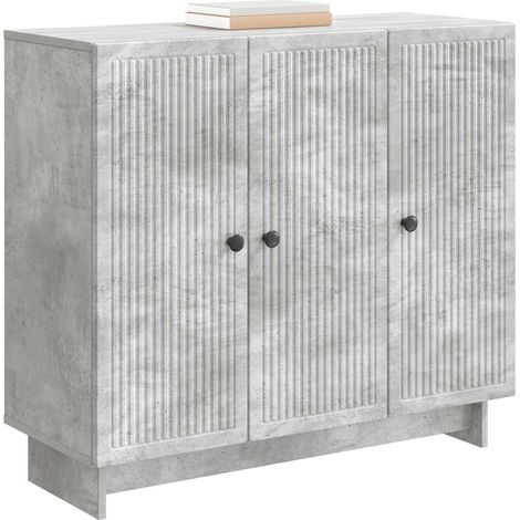 Maison La Vie - Buffet Salon Moderne - Meuble de rangement - Gris béton 89 x 34,5 x 80 cm Bois d'ingénierie bu4590