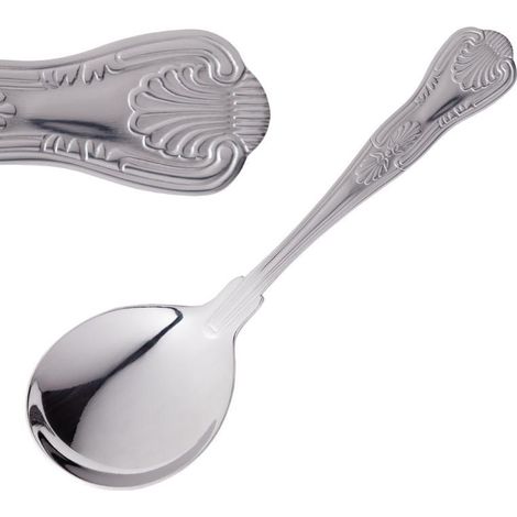 Cuillères à soupe rondes Kings (lot de 12) - Ref D688 - Olympia (1/3)