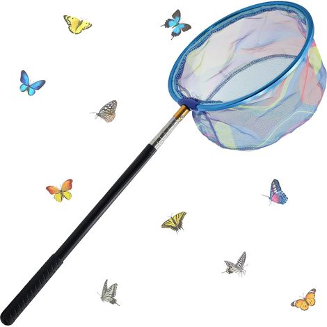 Net Butterfly 66-150 cm Extendable Skimmer Child with Sleeves Telescopic Skimmer Pool Child Skimmer Peche for Child Capture of Fish, Insects and Butterfly (1/5)