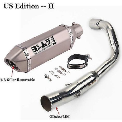 Sistema Completo De Escape Para Motocicleta, Silenciador De Tubo De Enlace Medio Modificado, Extrable, Db Killer, Para Honda Cb600f Hornet 600, Cb600( US Edition-H) (1/5)