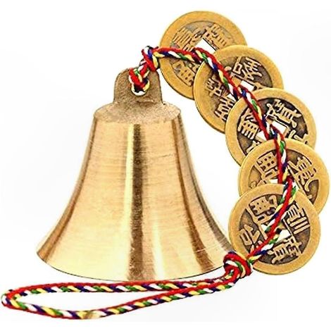 Cloche Feng Shui porte-bonheur pour prospérité, paix et réussite - Carillon mural traditionnel avec éléments décoratifs (1/5)