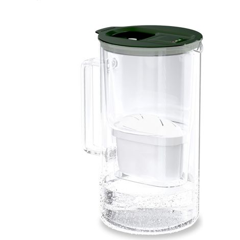 carafe filtrante en verre 2L avec compteur LED, cartouche - Vert (1/5)
