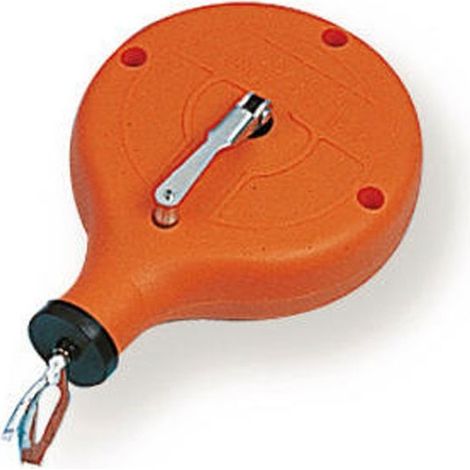 Mondelin – Cordeau-traceur boîtier rond 30M – Coton tressé – Pour chantiers humides – Diamètre 1.5 mm