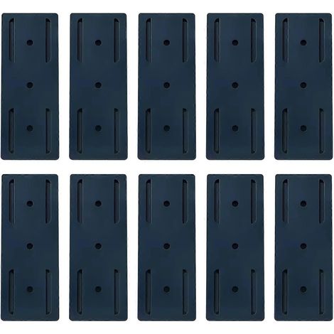 Lot de 10 supports de prises muraux auto-adhésifs pour multiprises et gestion des câbles - WELLNGS (1/5)