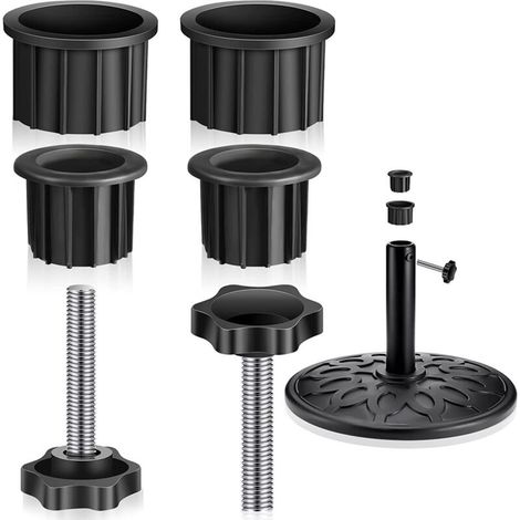 Stabilisateur conique en silicone pour parasol de terrasse ou table de jardin : bouchons pour trous de table extérieure (un grand, un petit + vis) anti-balancement (1/4)