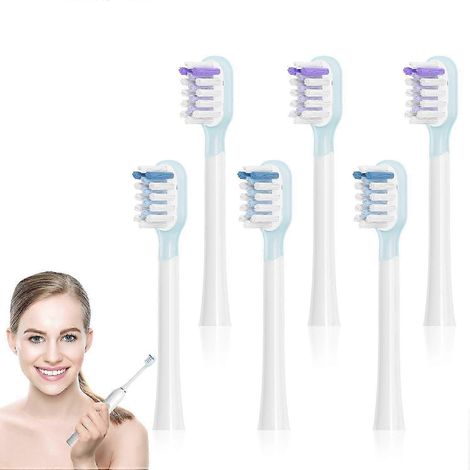 Laifen Lot de 6 têtes de brosse à dents de rechange pour adultes, compatibles avec les brosses électriques (1/5)