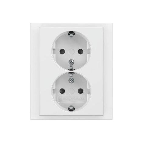 BUSCH-JAEGER 202 EUJB-84 SCHUKO DOPPELSTECKDOSE, SAFETY+, STUDIOWEIß (2TKA00003889)