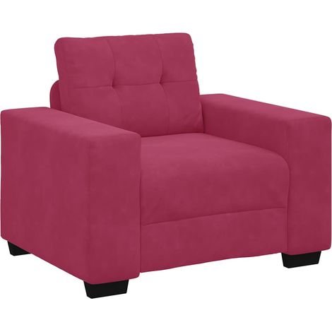 vidaXL Divano Sedia Rosso Vino 60 cm Velluto (1/5)