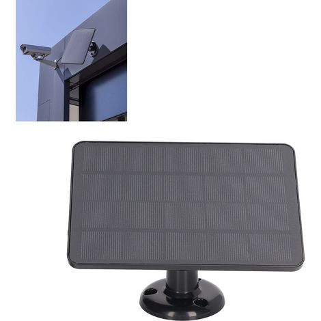 Panneau solaire extérieur étanche 4W 5V avec support réglable pour caméras de surveillance, faible consommation d'énergie, panneau photovoltaïque de surveillance de sécurité (1/5)