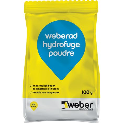 Weber Saint-Gobain Imperméabilisation des mortiers et bétons, 100g, Poudre, Weberad hydrofuge