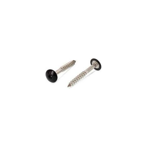 Vis de facade TORX T20 4.8X38 Diamètre de tête: 12.3 Inox A2 RAL9005 noir foncé-400 pièces