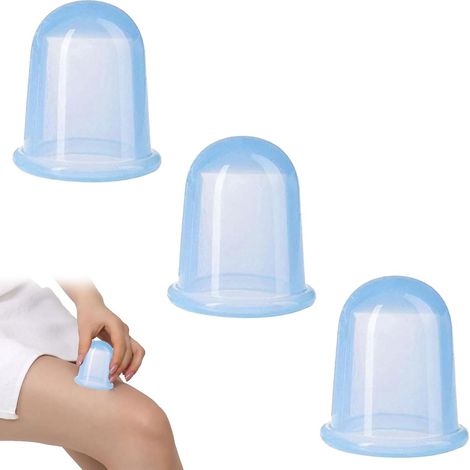 Set di 3 ventose in silicone - Coppette in silicone per il viso - Adatte per alleviare dolori articolari e muscolari (1/5)